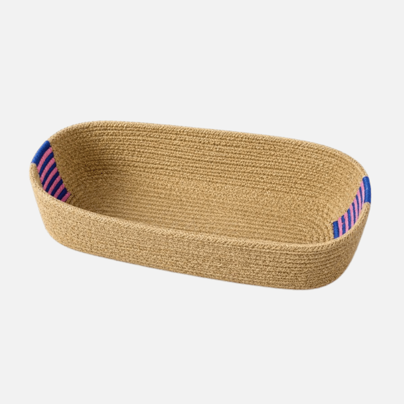 Handwoven Rectangular Bread & Fruit Tray
